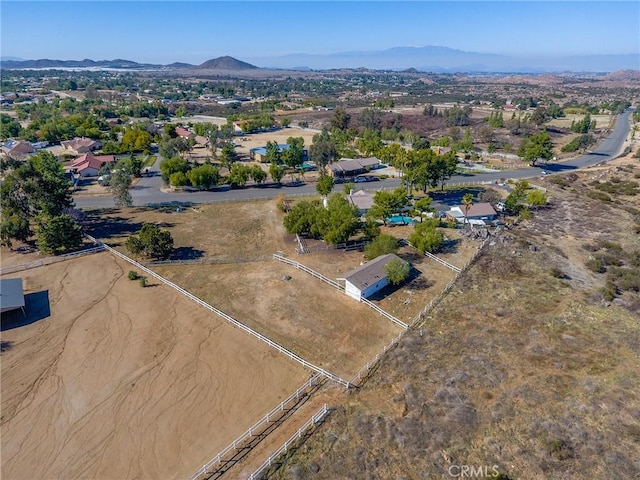 aerial view featuring a mountain view