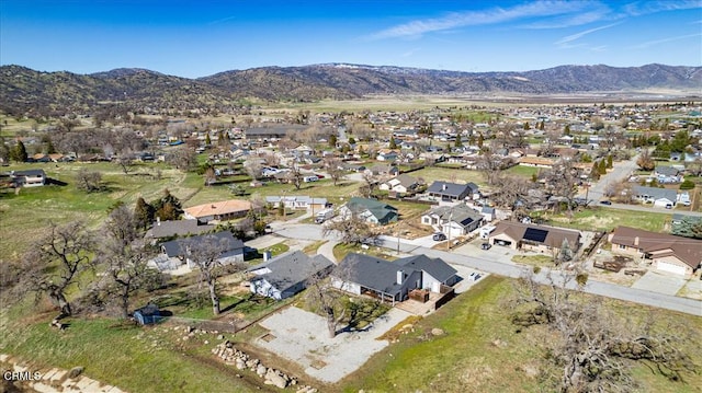 bird's eye view with a residential view and a mountain view