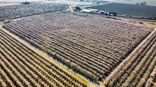 drone / aerial view with a rural view