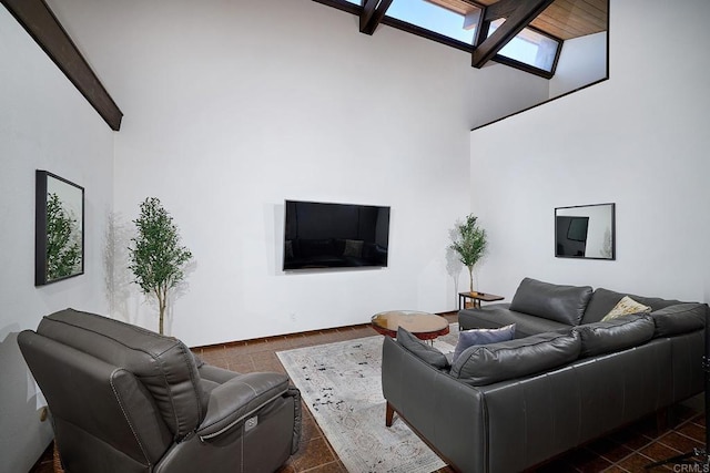 41850 Via Del Gavilan, Fallbrook, CA 92028 - living room with a towering ceiling and beam ceiling