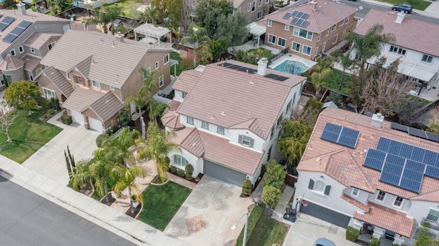 bird's eye view featuring a residential view