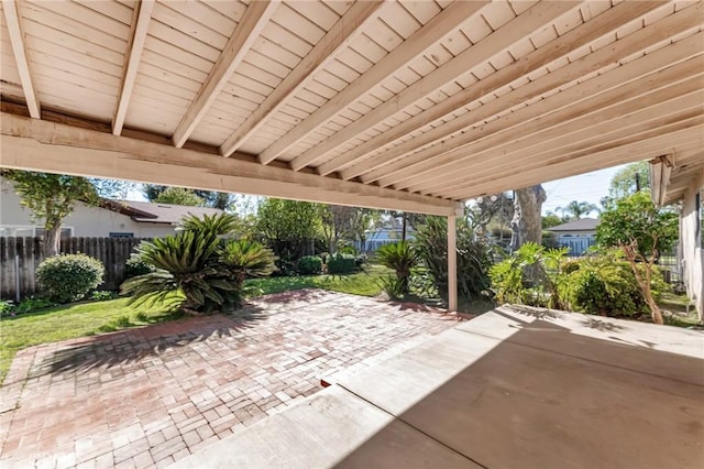 view of patio / terrace with fence