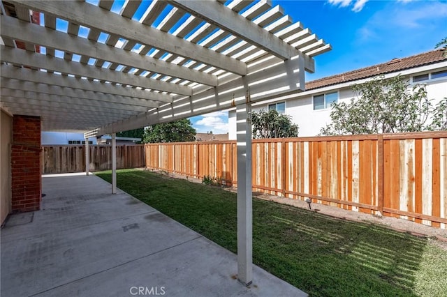 view of patio / terrace with a fenced backyard