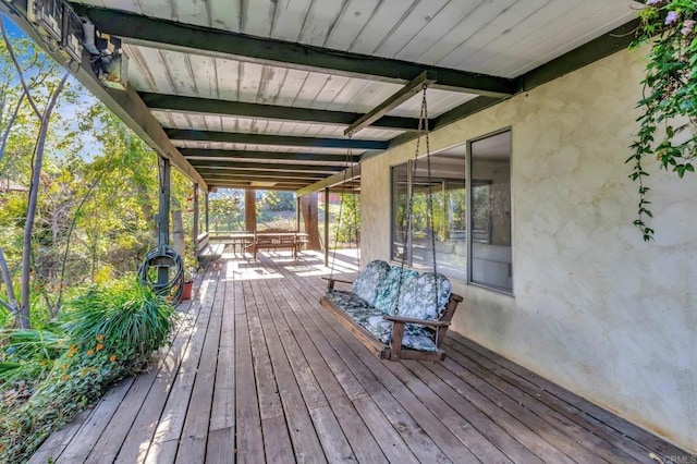 view of wooden deck