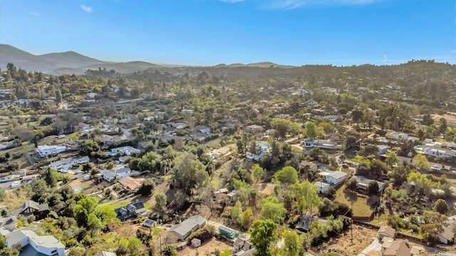 bird's eye view with a residential view and a mountain view