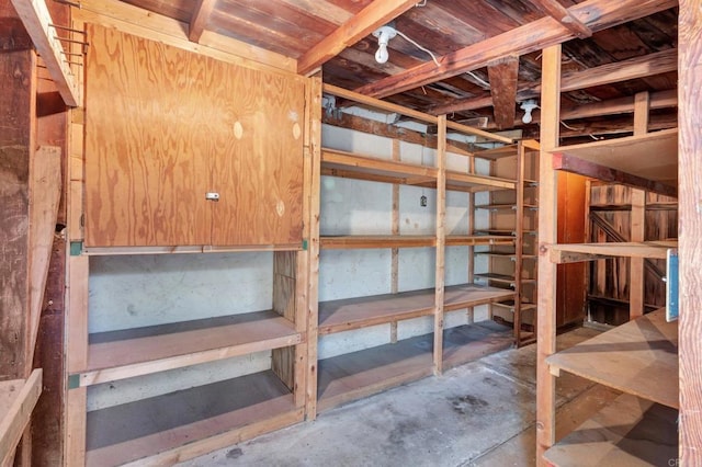 view of storage room