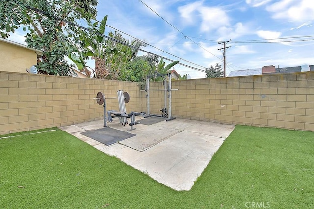 view of patio / terrace featuring a fenced backyard