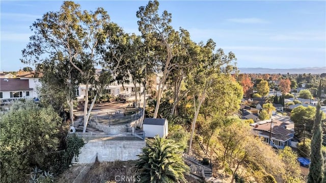 aerial view with a residential view