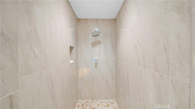 full bathroom with a tile shower