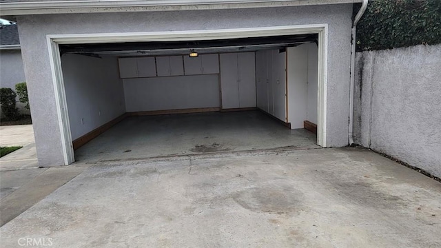 garage with driveway