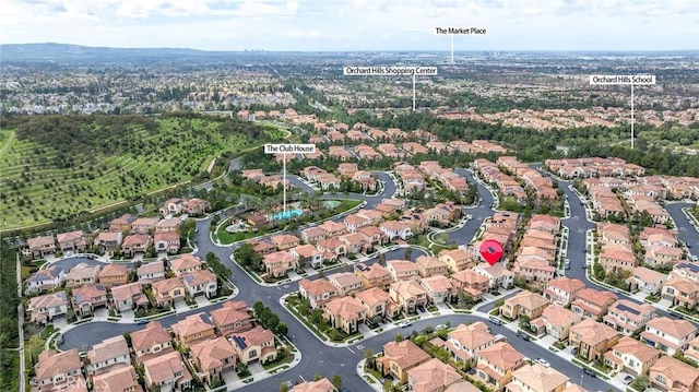 birds eye view of property featuring a residential view