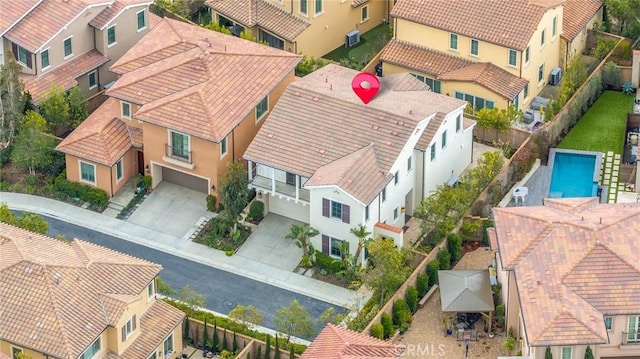 drone / aerial view featuring a residential view