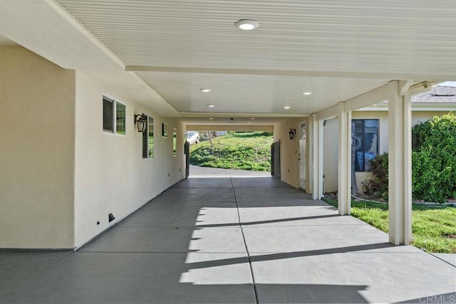 view of patio featuring driveway