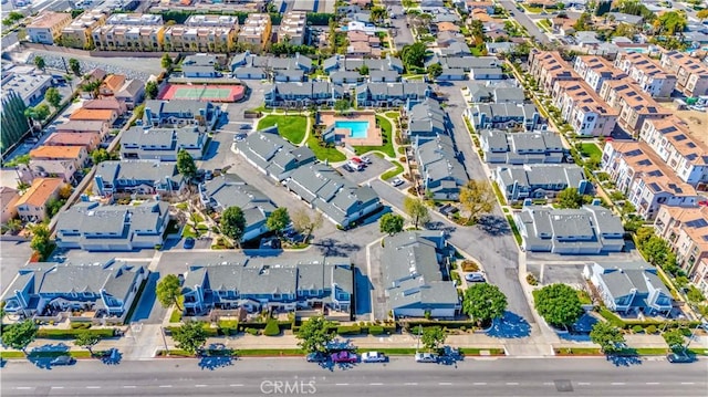 aerial view with a residential view