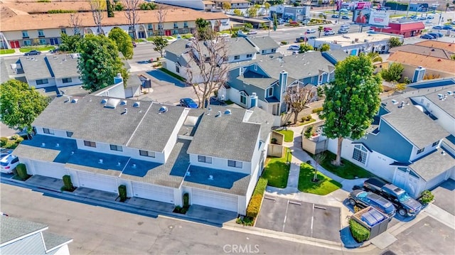 aerial view with a residential view