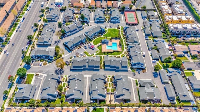 birds eye view of property featuring a residential view