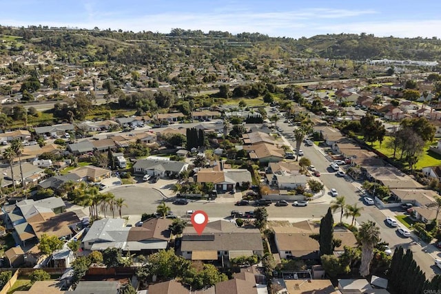 aerial view featuring a residential view