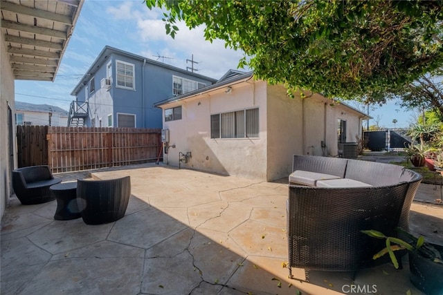 view of patio featuring a fenced backyard