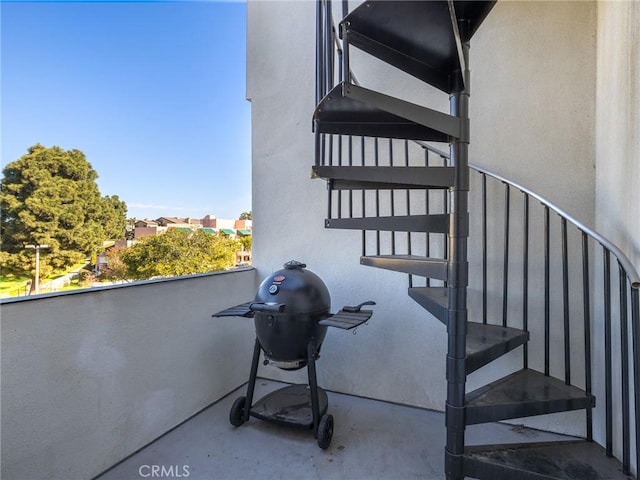 view of stairway