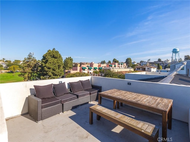 view of patio / terrace featuring an outdoor hangout area