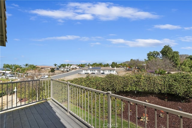 deck featuring a residential view