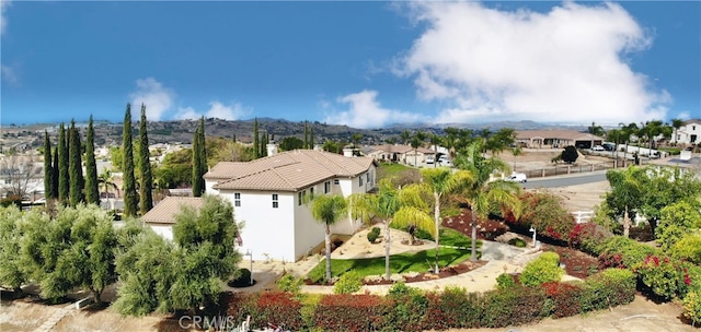 aerial view with a residential view