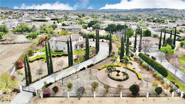 drone / aerial view with a residential view