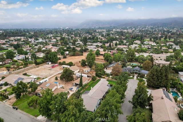 drone / aerial view with a residential view