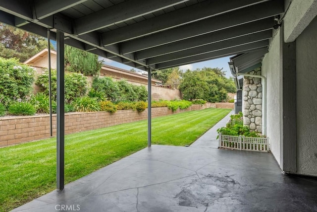 view of patio with fence