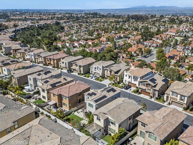 bird's eye view with a residential view