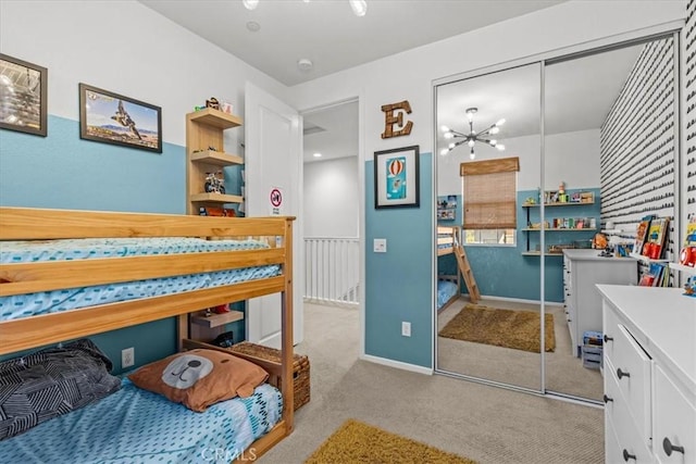 bedroom with carpet flooring