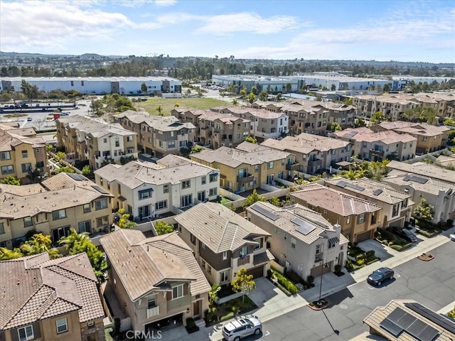 drone / aerial view with a residential view