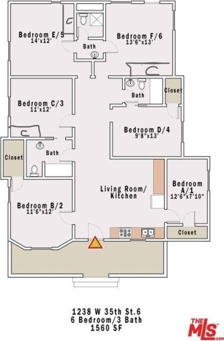 1238 W 35th St, Los Angeles, CA 90007 - home floor plan