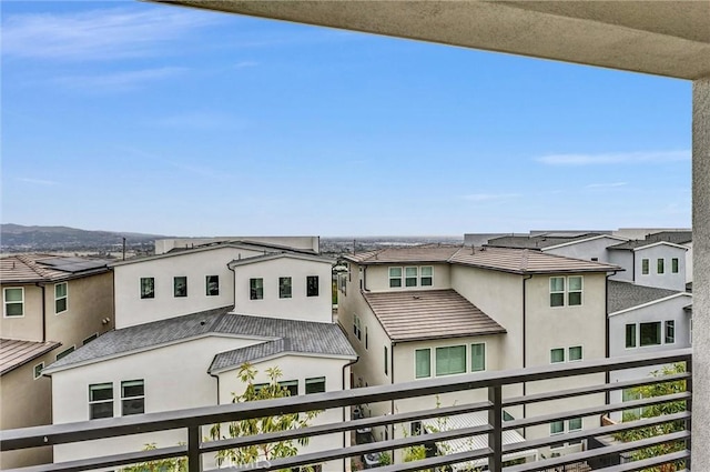 balcony with a residential view