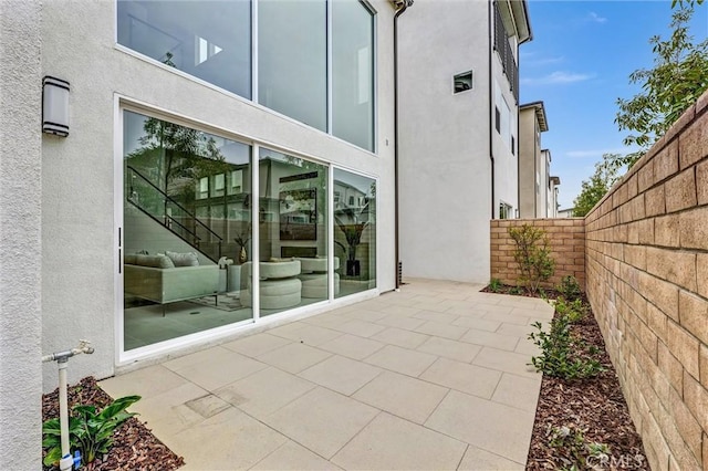 view of patio with fence