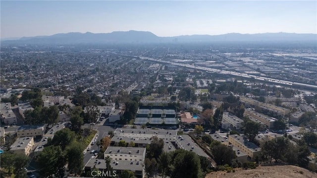 aerial view featuring a mountain view