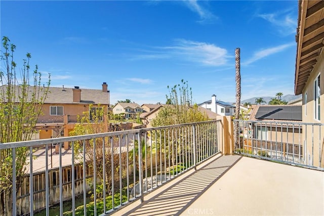 balcony with a residential view