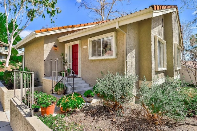 view of front of property with stucco siding