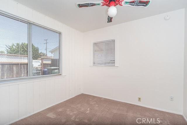 spare room featuring carpet flooring