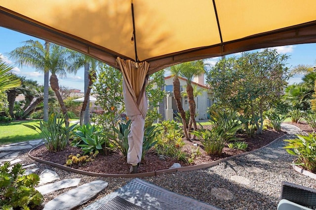 view of yard featuring a gazebo