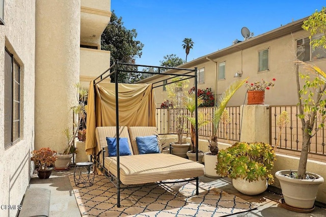 view of patio / terrace with fence