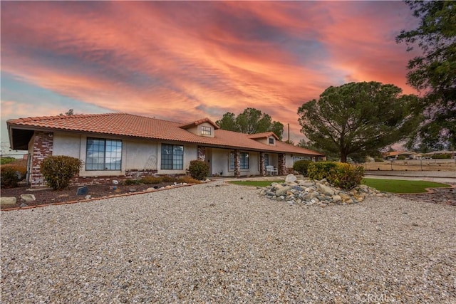 view of front of home with stucco siding