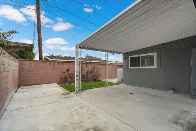 view of patio / terrace with a fenced backyard