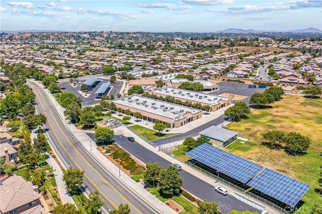 drone / aerial view with a residential view