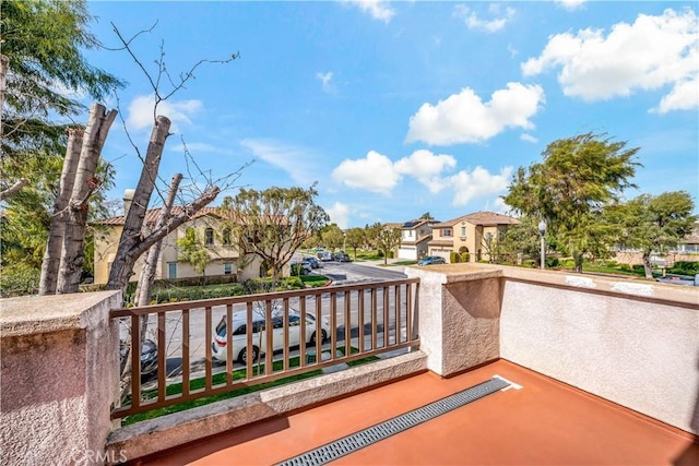 balcony featuring a residential view