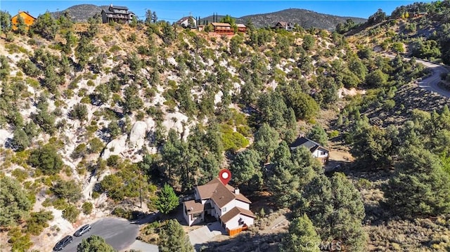 bird's eye view featuring a mountain view