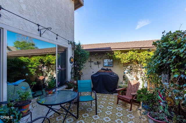 view of patio with grilling area