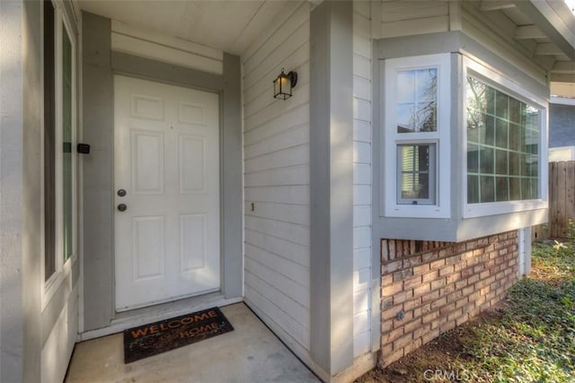 view of doorway to property