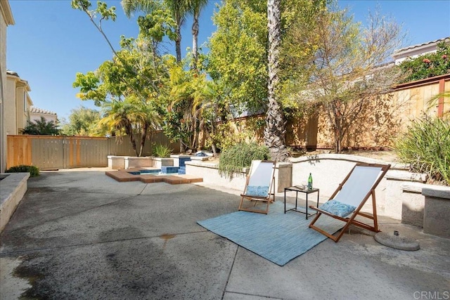 view of patio / terrace featuring a fenced backyard