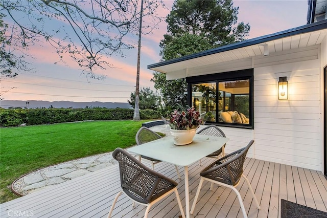 5353 Middlecrest Rd, Rancho Palos Verdes, CA 90275 - deck with a yard and outdoor dining area